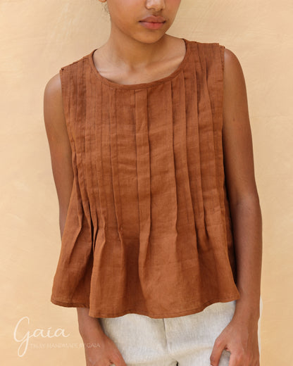 Linen loose tank top