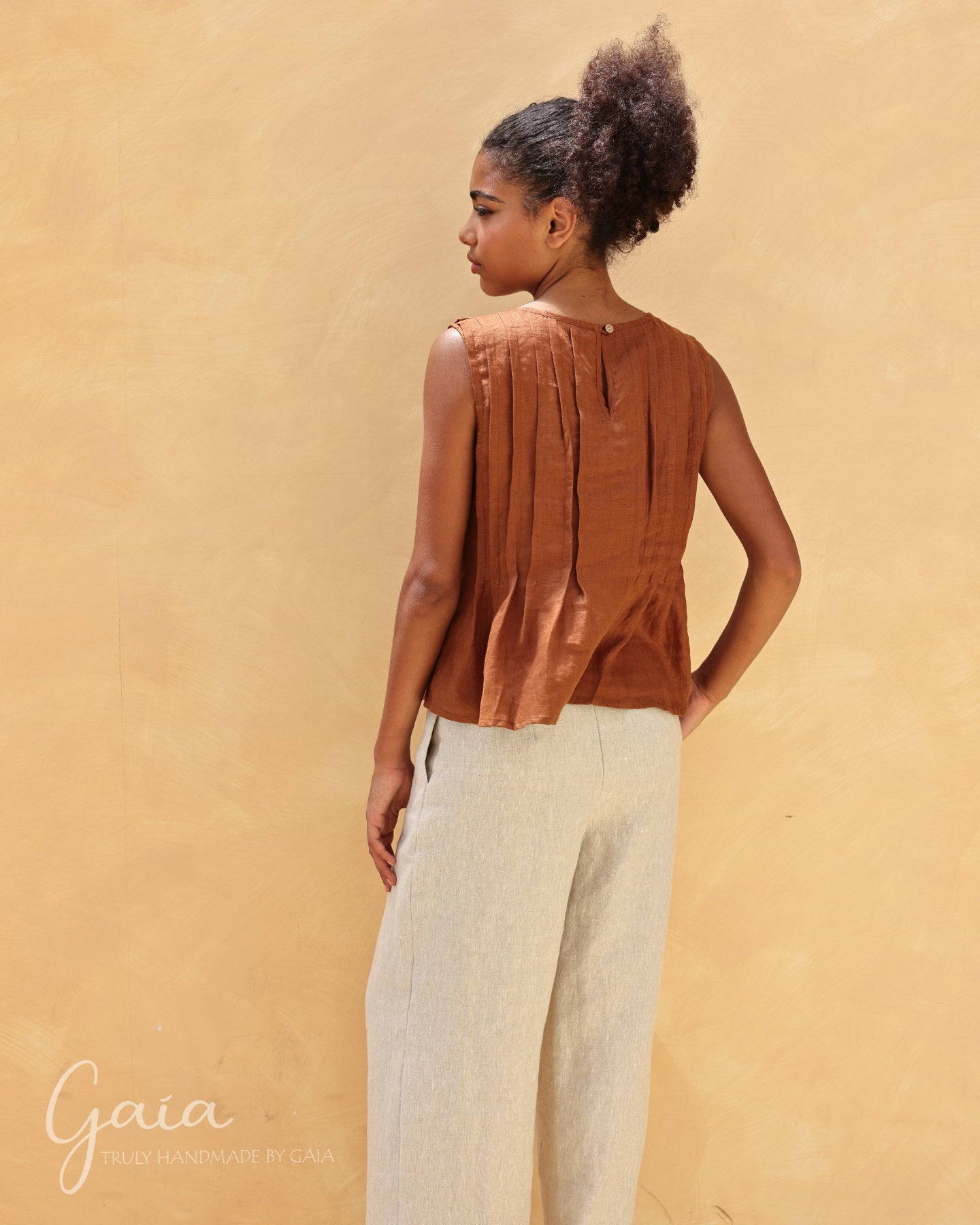 Linen loose tank top