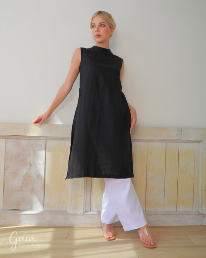 Linen loose traditional Vietnamese with pants