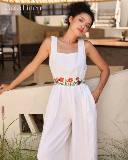 Linen maxi jumpsuit 