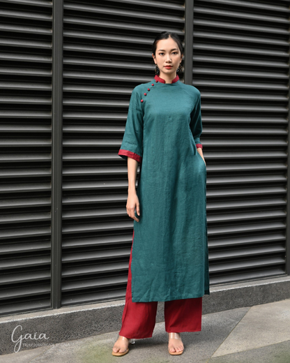 Linen modern Ao Dai Saigon