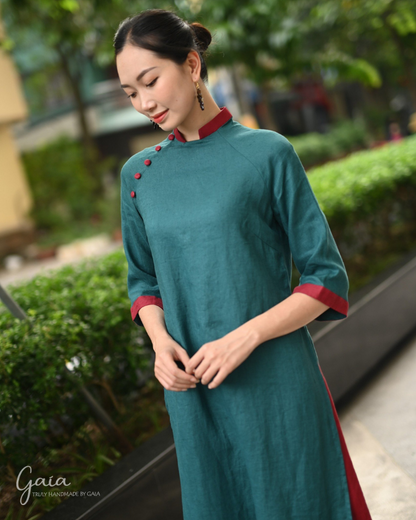 Linen modern Ao Dai Saigon