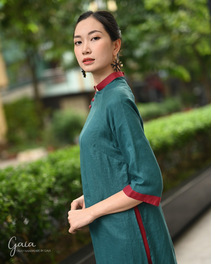 Linen modern Ao Dai Saigon