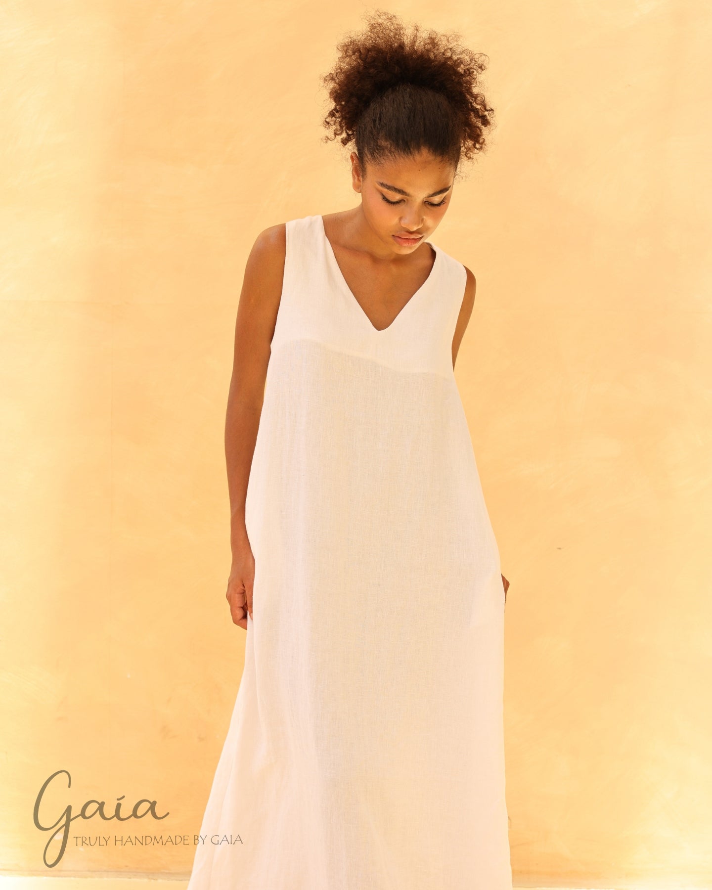 Linen oversized long dress