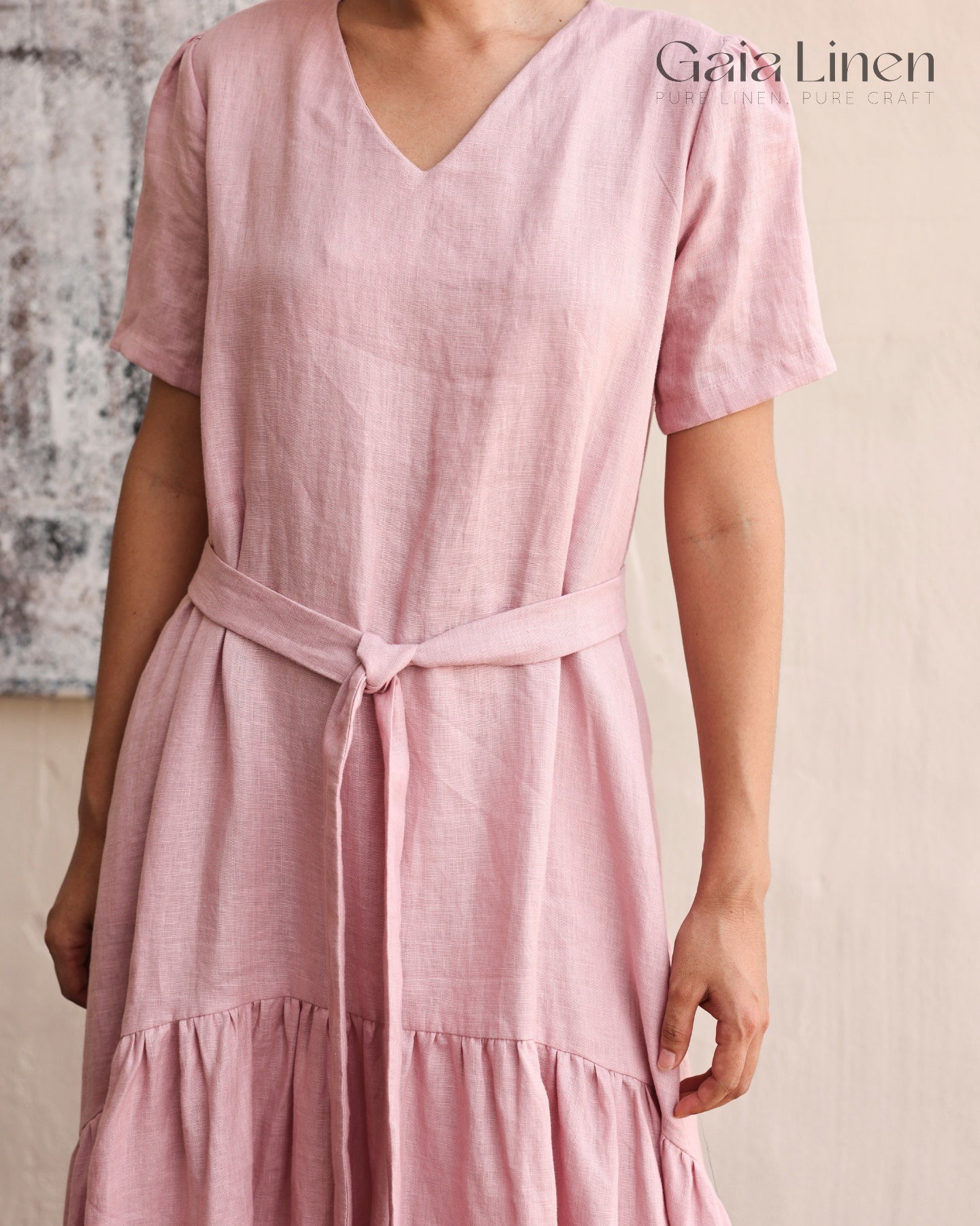 Linen plus size loose dress