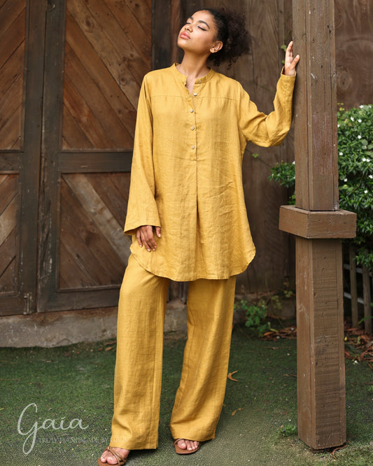 Linen shirt and pants set