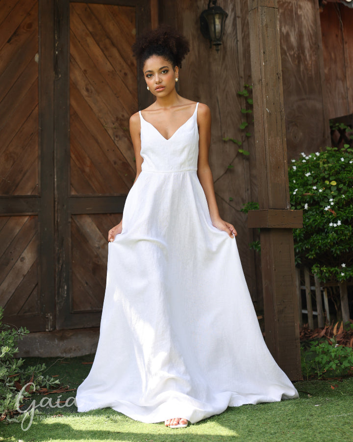 Linen summer wedding dress NADIA Linen summer wedding dress NADIA