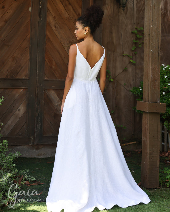 Linen Summer Wedding Dress Nadia Linen Summer Wedding Dress Nadia
