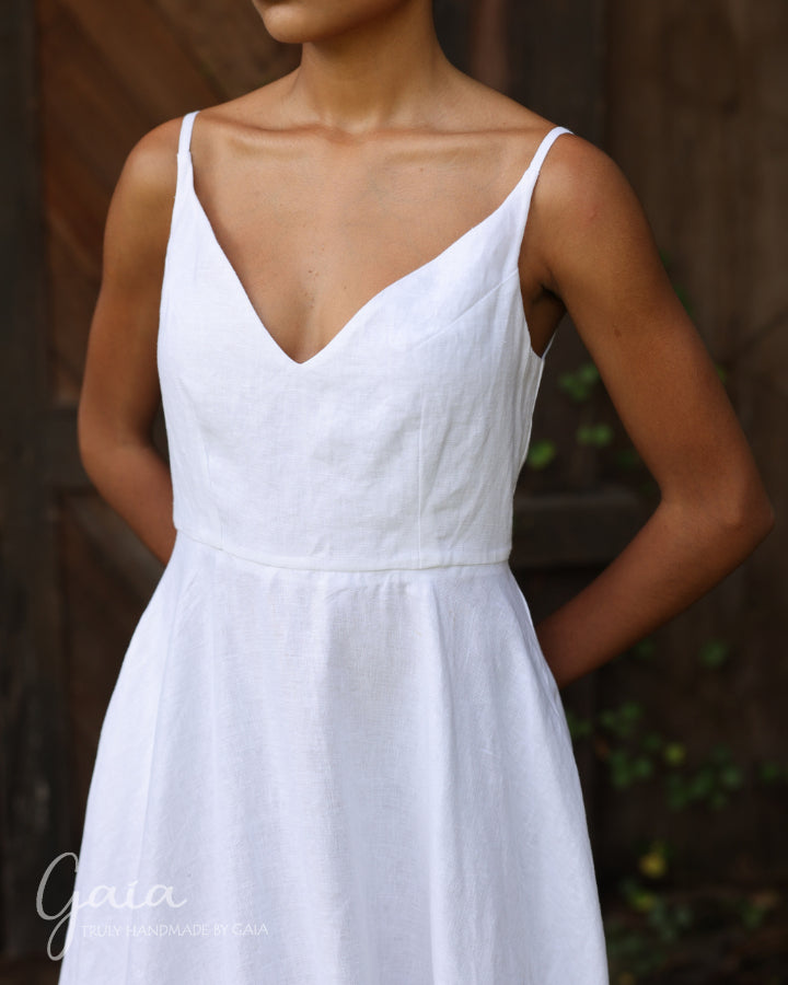 Linen summer wedding dress NADIA