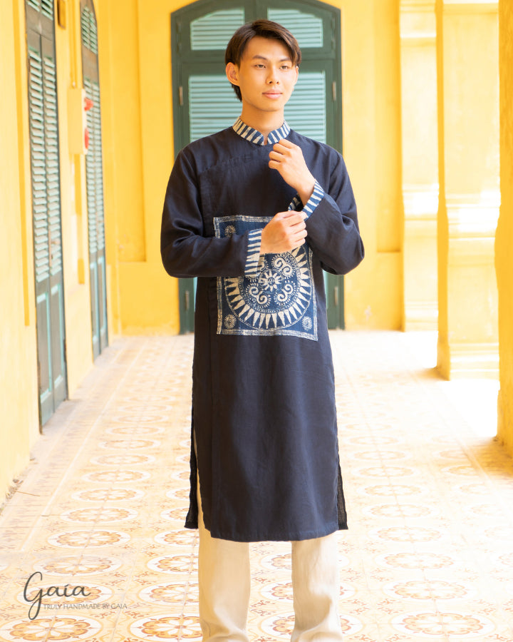 Linen vietnamese traditional dress male – Gaia