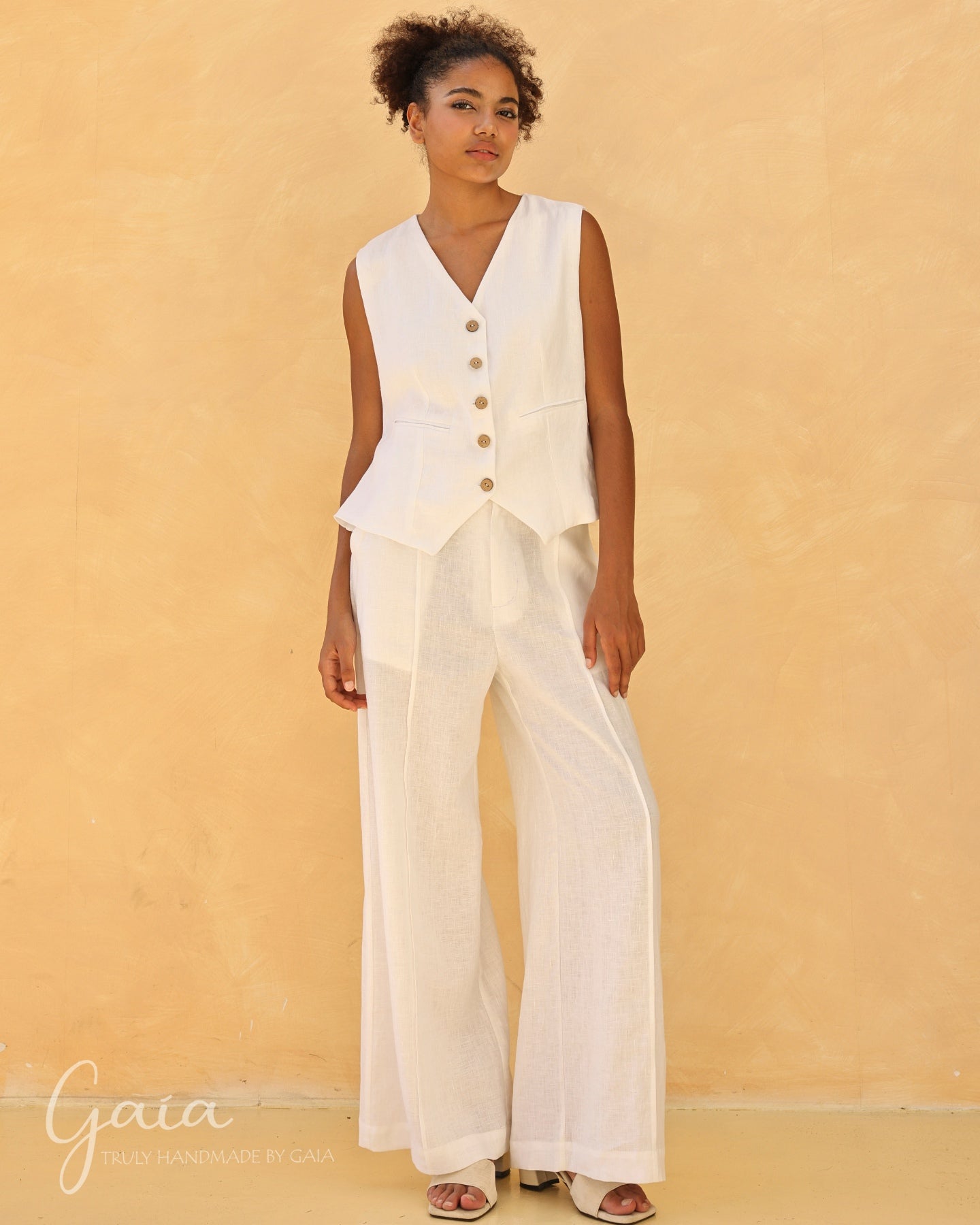 Linen vest and trousers set