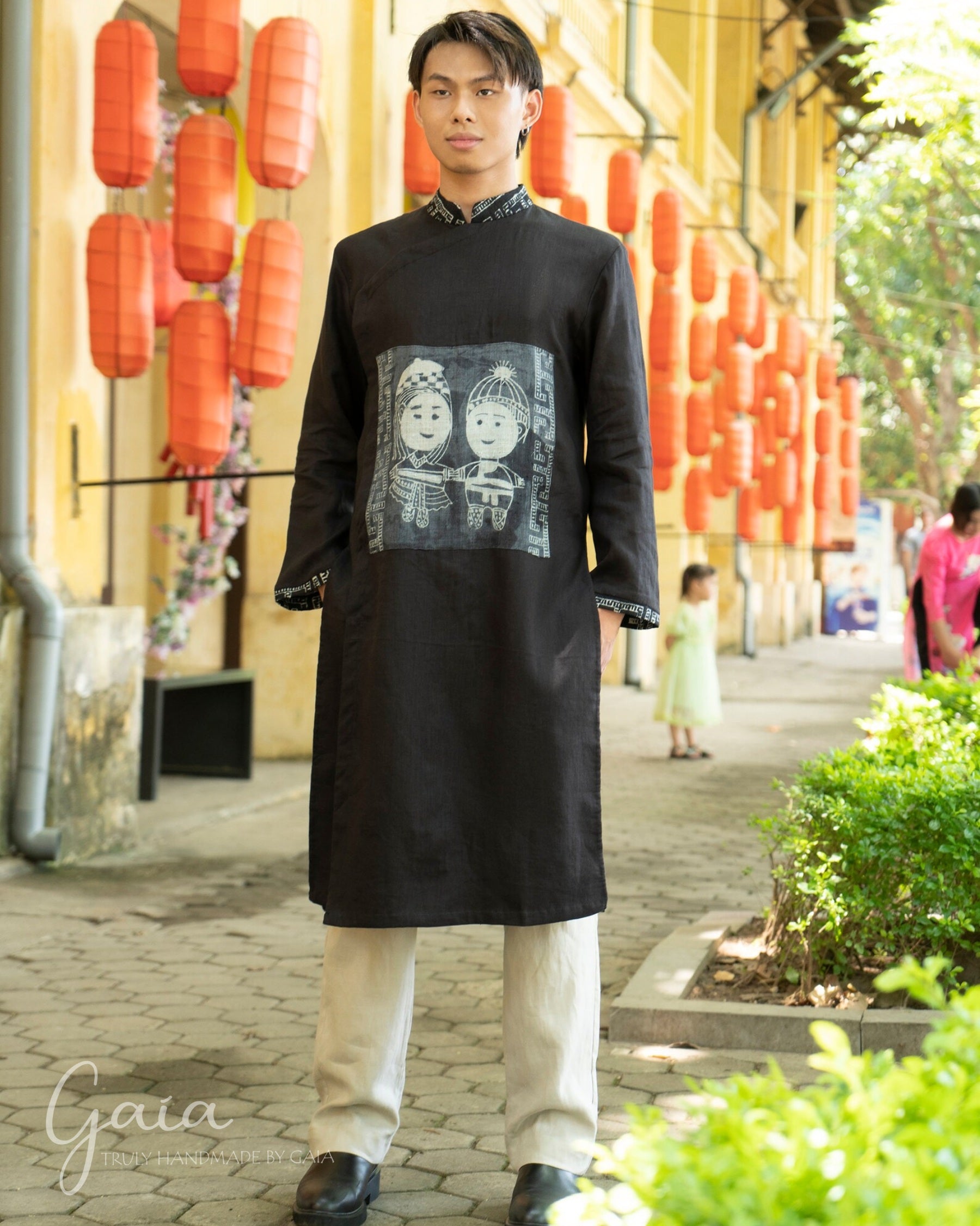 Linen Vietnamese dress men