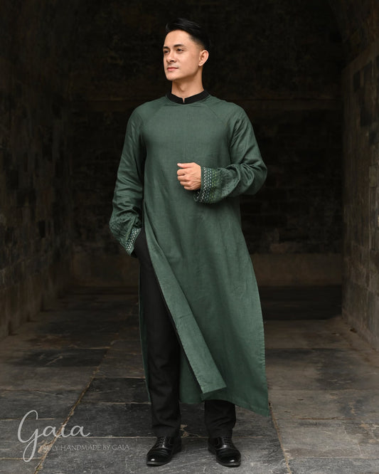 Linen Vietnamese men Ao Dai