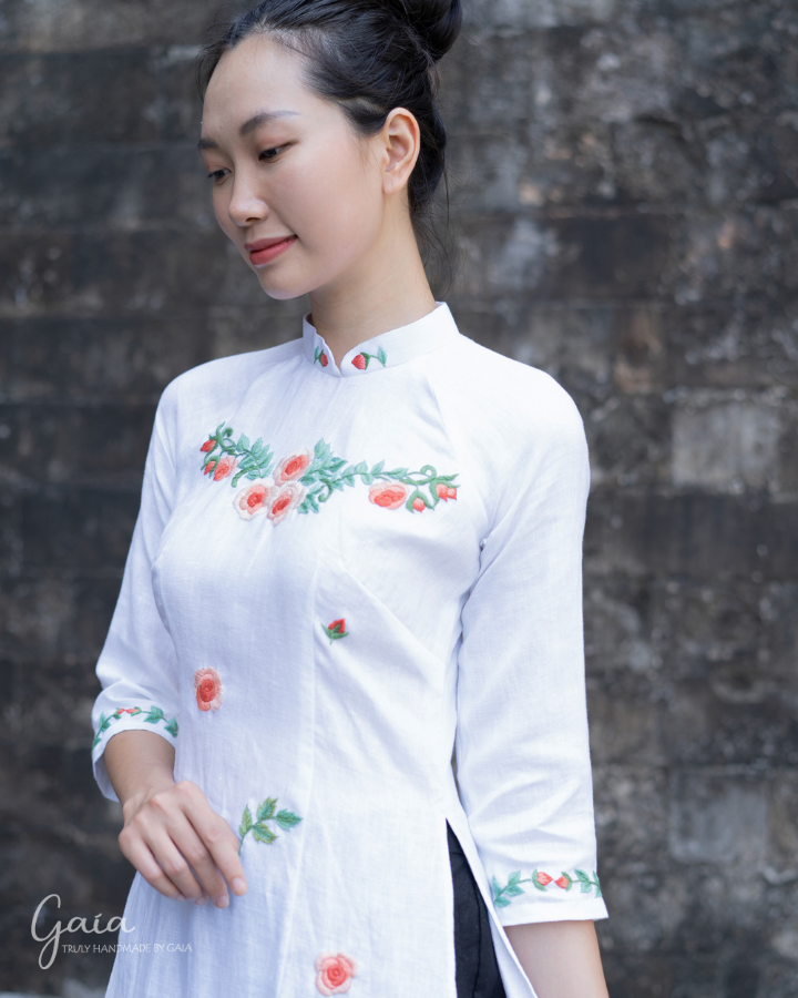 Linen Vietnamese traditional dress wedding