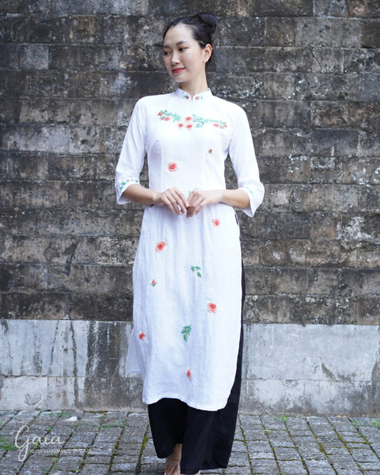 Linen Vietnamese traditional dress wedding