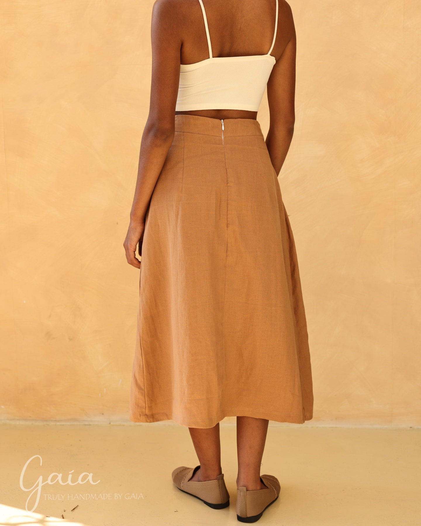 Linen wrap skirt