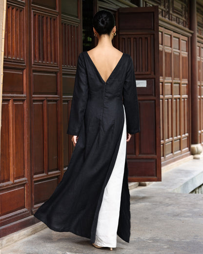 Long sleeve linen ao dai