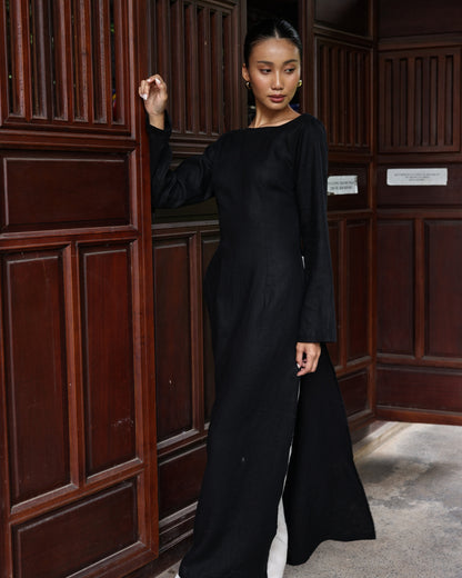 Long sleeve linen ao dai