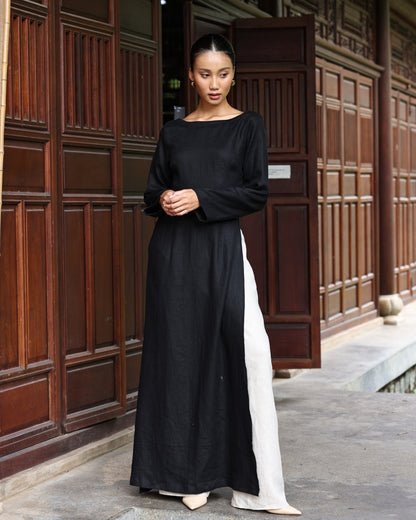 Long sleeve linen ao dai