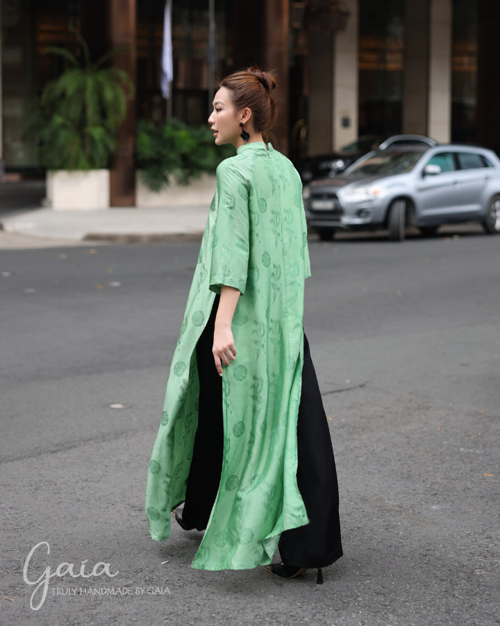 Mulberry Silk Modern Casual Vietnamese Dress Set AO Dai & Pants Mulberry Silk Modern Casual Vietnamese Dress Set AO Dai & Pants