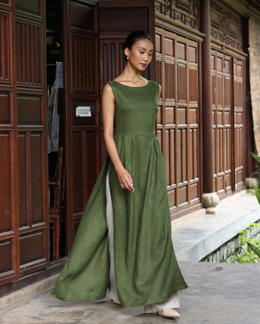Modern Vietnamese linen dress