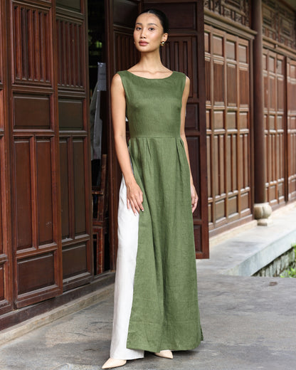 Modern Vietnamese linen dress