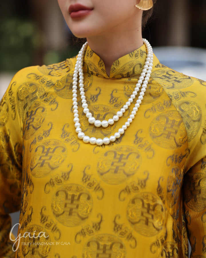 Mulberry silk beautiful Ao Dai