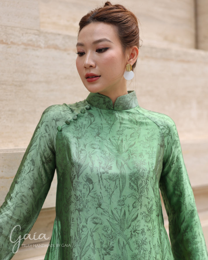 Mulberry silk custom Ao Dai