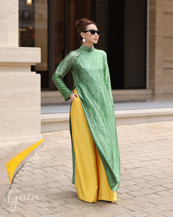 Mulberry silk custom Ao Dai