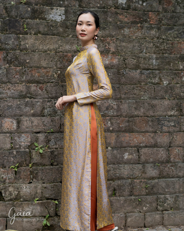 vietnam dress Mulberry silk dress vietnam Ao Dai Set Ao Dai & Pants