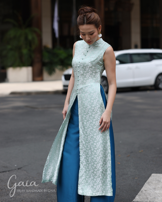 Mulberry silk handmade Vietnamese dress