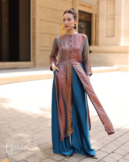 Mulberry silk modern casual Ao Dai