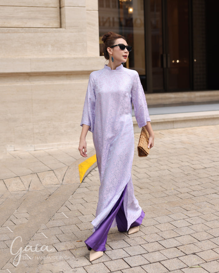 Mulberry silk Vietnam long dress