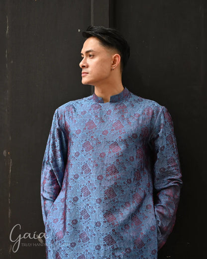 Mulberry silk Vietnamese men dress