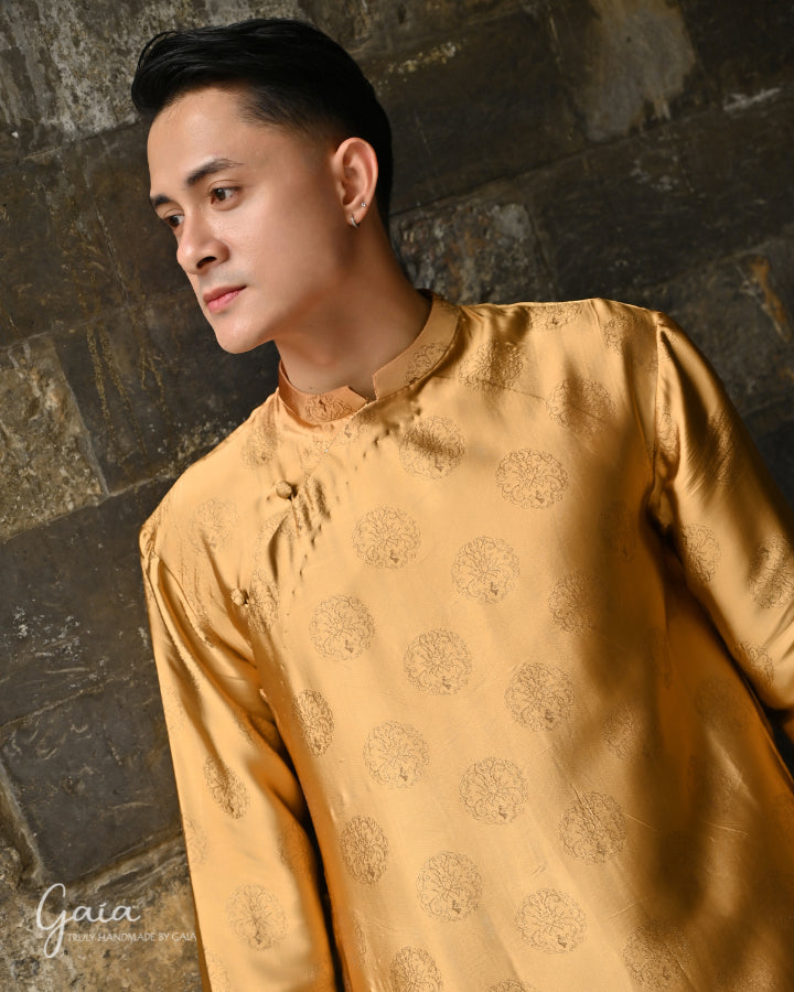 silk men wedding dress Mulberry silk Vietnamese wedding dress men