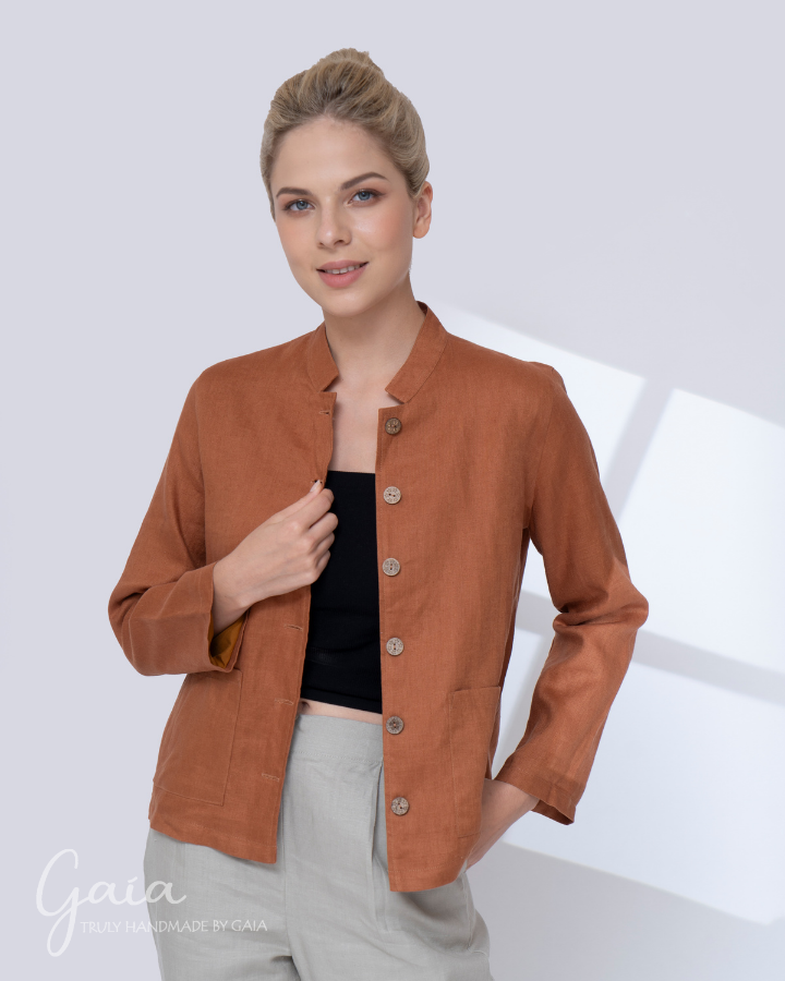 Petite linen jacket