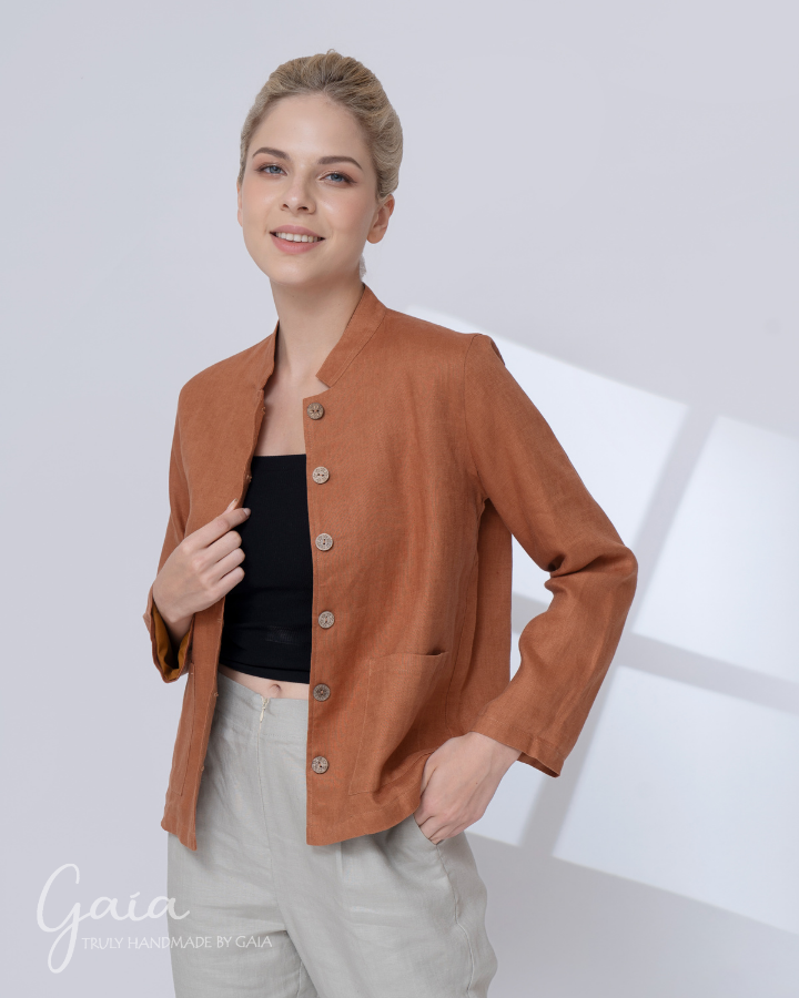 Petite linen jacket