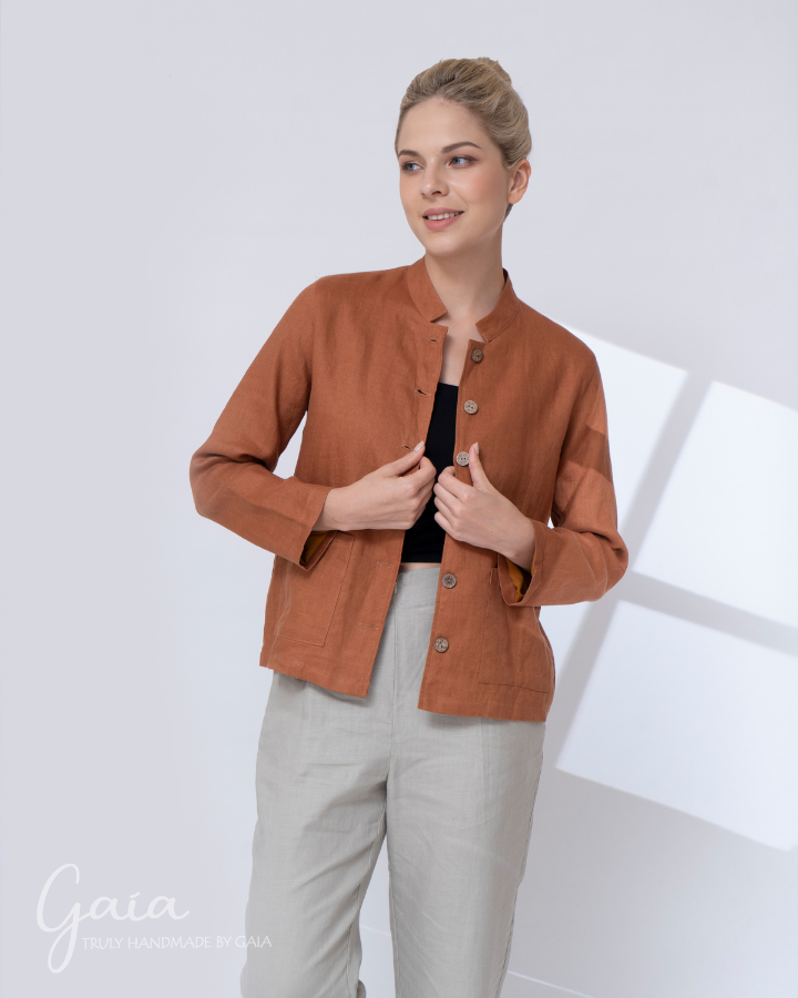 Petite linen jacket