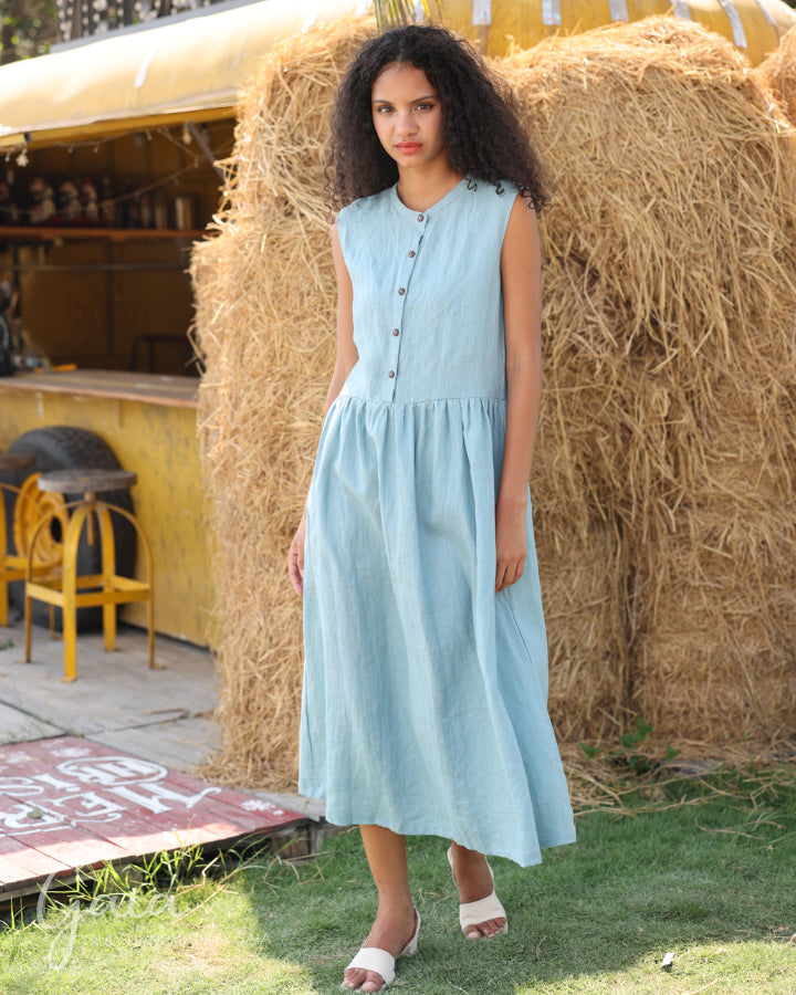 Summer casual linen dress 