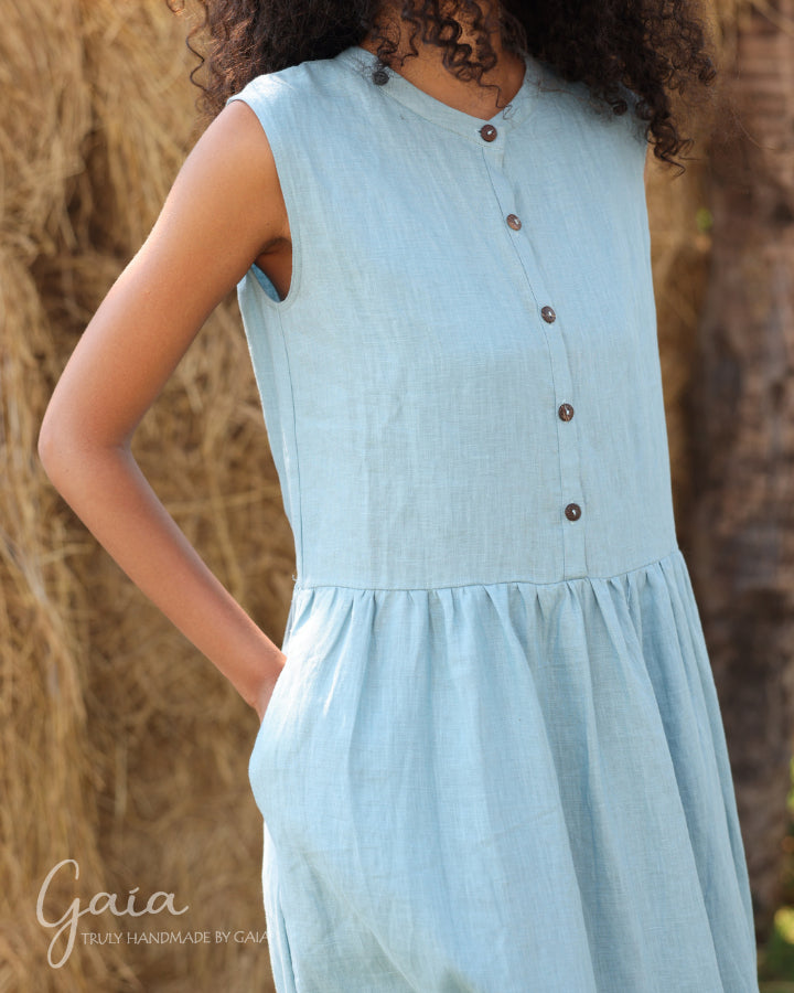 Summer casual linen dress 