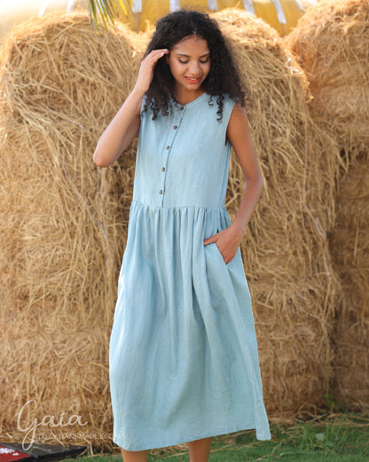 Summer casual linen dress 