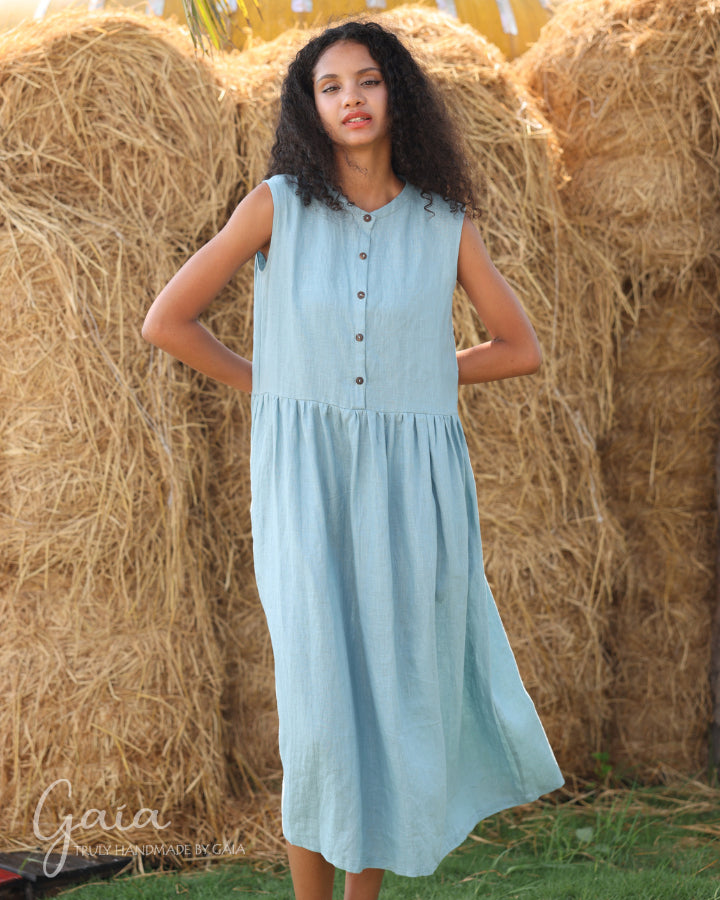 Summer casual linen dress 