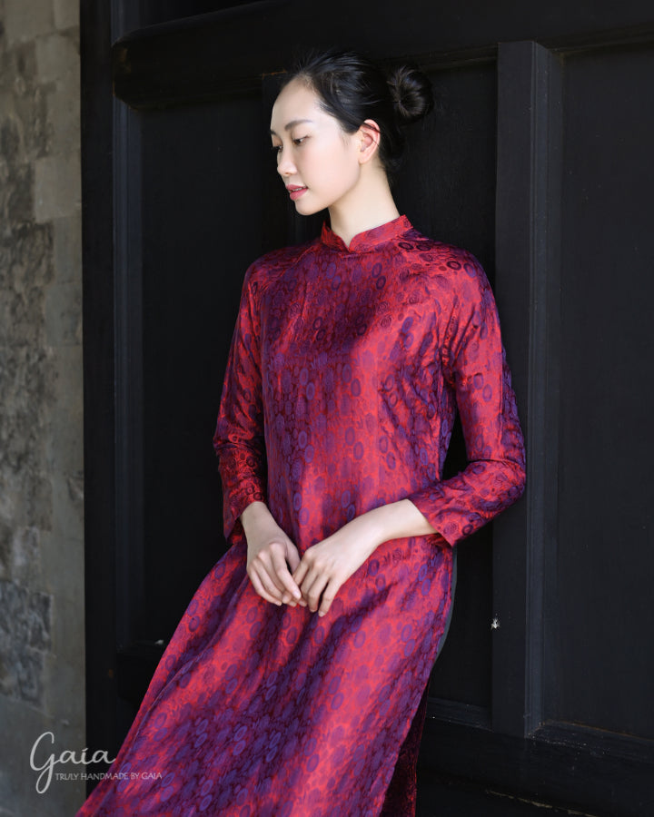 Traditional mulberry silk dress Ao Dai Only Traditional mulberry silk dress Ao Dai Only