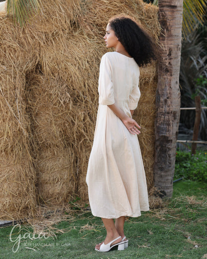boho linen dress V-neck boho linen dress MARIANA
