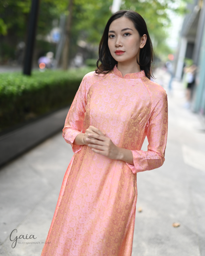 Vietnamese mulberry silk Ao Dai