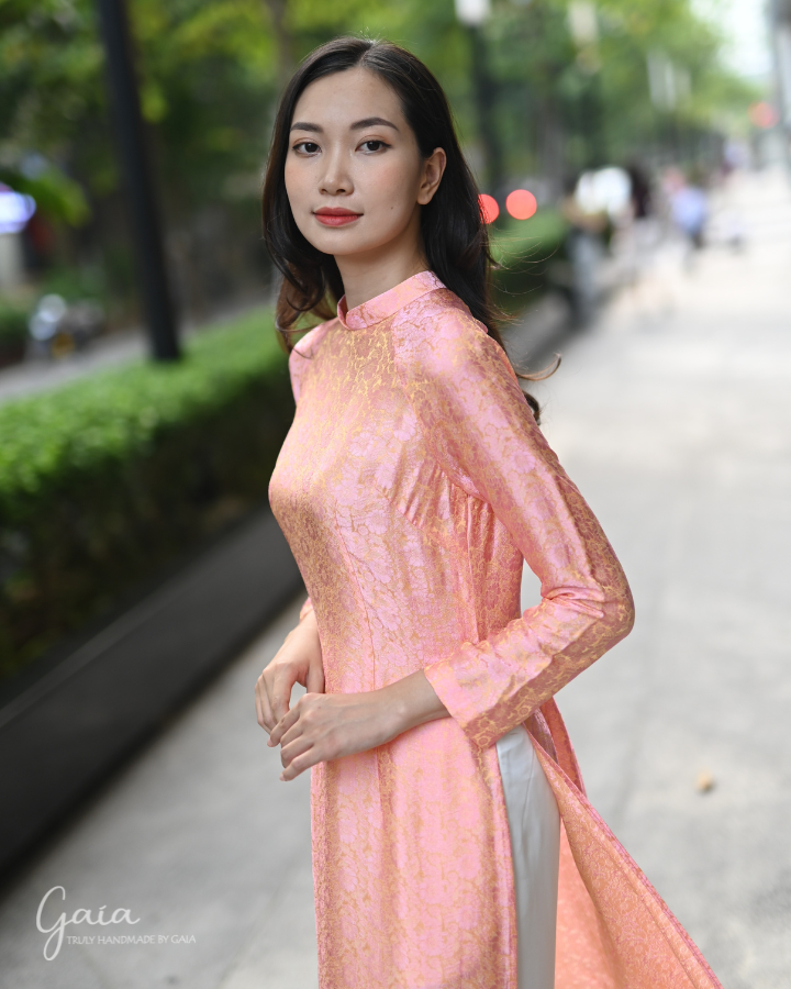 Vietnamese mulberry silk Ao Dai