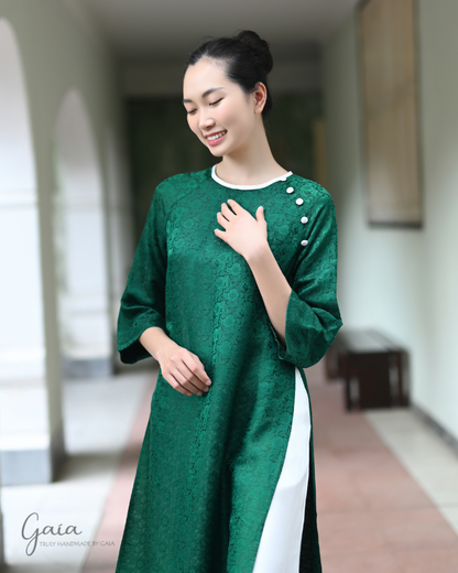 Vietnamese traditional mulberry silk dress for women