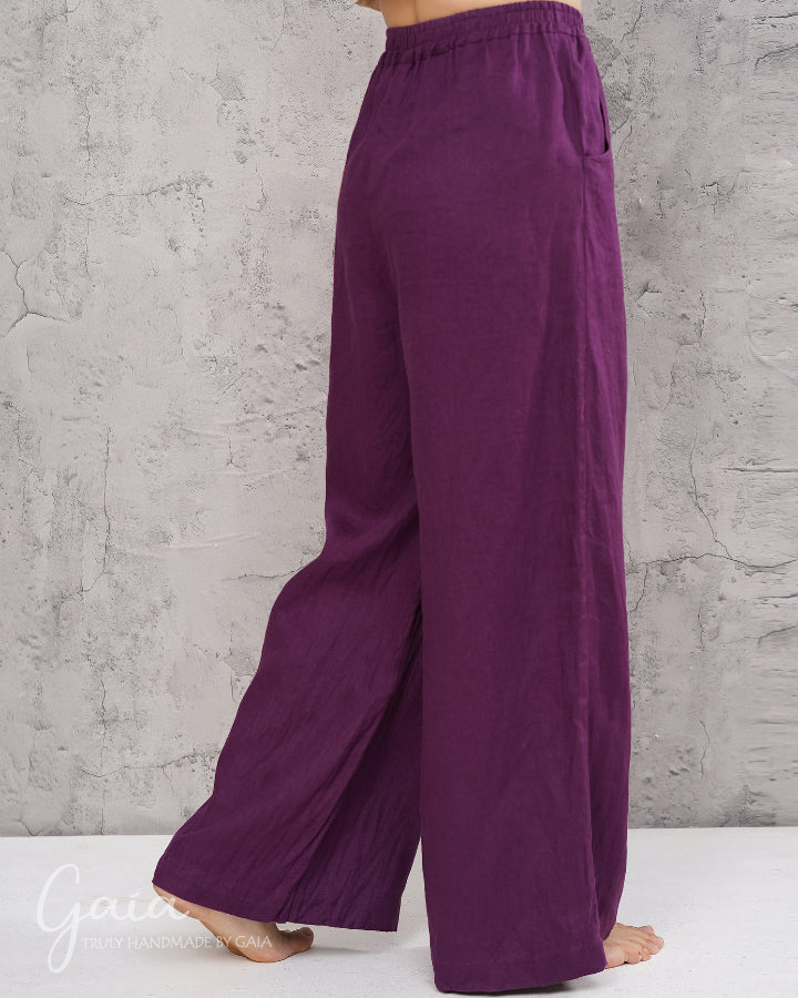 Wide leg pants linen